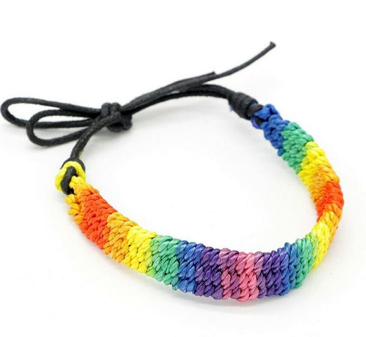 Pride braid Bracelet Rainbow